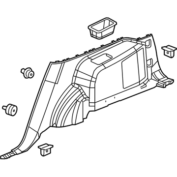 GM 22788288 Lower Trim Panel, Rear Driver Side 22788288 GM Lower Trim Panel, Rear Driver Side Illustration 1 of 1