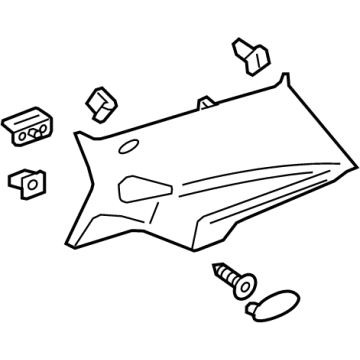 GM 42498380 Upper Quarter Trim, Passenger Side 42498380 GM Upper Quarter Trim, Passenger Side Illustration 1 of 1