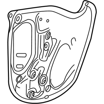 GM 23505785 Water Shield, Rear Driver Side 23505785 GM Water Shield, Rear Driver Side Illustration 1 of 1