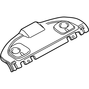 19150139 GM Package Tray Trim, Dark Gray, Rear Illustration 1 of 1