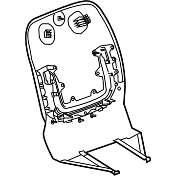 GM 22758371 Seat Back Panel, Black, Front 22758371 GM Seat Back Panel, Black, Front Illustration 1 of 1