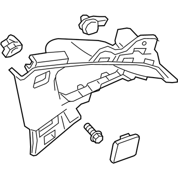 GM 23407785 Front Trim, Jet Black, Driver Side 23407785 GM Front Trim, Jet Black, Driver Side Illustration 1 of 1