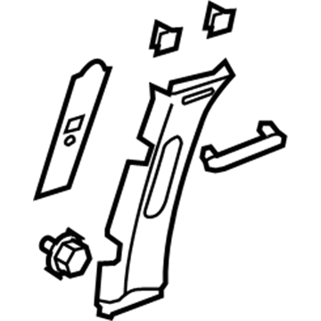 Chevy 15853986 Upper Center Pillar Trim
