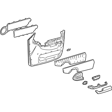 10315631 GM Door Trim Panel, Gray, Front Driver Side Illustration 1 of 1