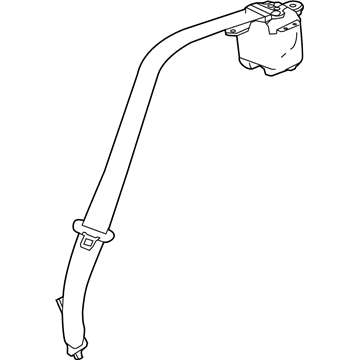 GM 19366920 Lap & Shoulder Belt, Black, Rear Center 19366920 GM Lap & Shoulder Belt, Black, Rear Center Illustration 1 of 1