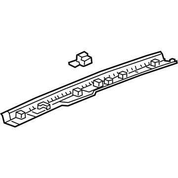 GM 23281313 Rear Header Trim, Black 23281313 GM Rear Header Trim, Black Illustration 1 of 1
