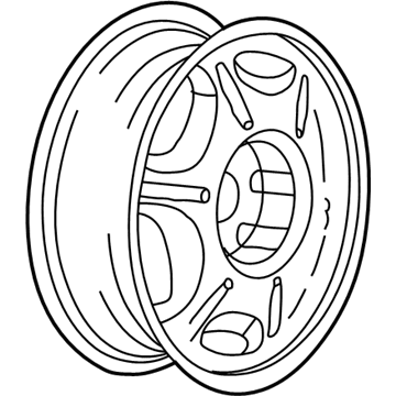 GM 9593076 Wheel, Alloy 9593076 GM Wheel, Alloy Illustration 1 of 1
