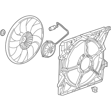 Cadillac SRX Cooling Fan Assembly - 25931645