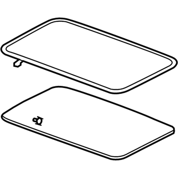 GM 20814012 Sunroof Glass, Black 20814012 GM Sunroof Glass, Black Illustration 1 of 1