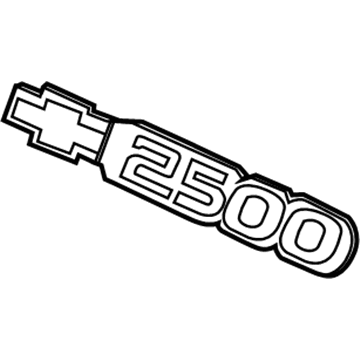 15114052 GM Nameplate, Front Illustration 1 of 1