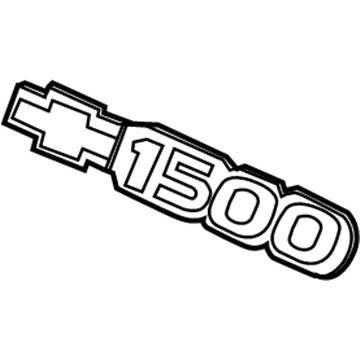 GM 15707431 Nameplate, Outer 15707431 GM Nameplate, Outer Illustration 1 of 1