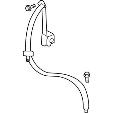19299643 GM Lap & Shoulder Belt, Titanium, Driver Side Illustration 1 of 1
