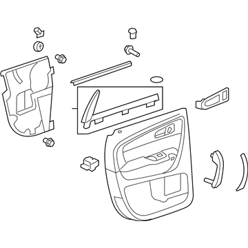 23273317 GM Door Trim Panel, Titanium, Rear Passenger Side Illustration 1 of 1