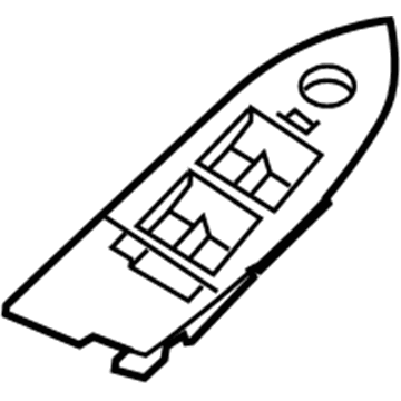 GM 22863756 Switch Bezel, Black, Front Passenger Side 22863756 GM Switch Bezel, Black, Front Passenger Side Illustration 1 of 1