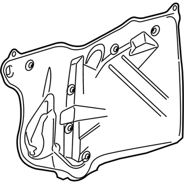 GM 84242131 Water Deflector, Front Passenger Side 84242131 GM Water Deflector, Front Passenger Side Illustration 1 of 1