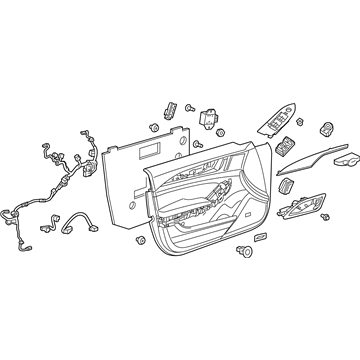 GM 84297371 Door Trim Panel, Front Passenger Side 84297371 GM Door Trim Panel, Front Passenger Side Illustration 1 of 1