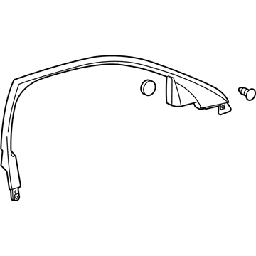 GM 84012396 Upper Molding, Front Passenger Side 84012396 GM Upper Molding, Front Passenger Side Illustration 1 of 1