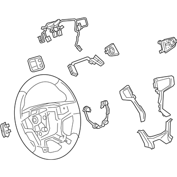 GM 84994081 Steering Wheel, Black 84994081 GM Steering Wheel, Black Illustration 1 of 1