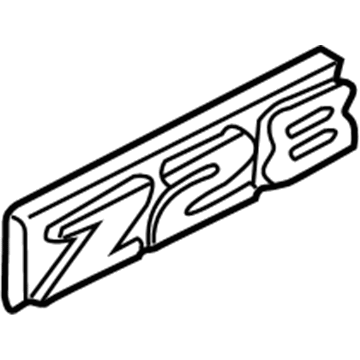 GM 10139552 Nameplate, Front 10139552 GM Nameplate, Front Illustration 1 of 1