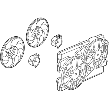 Saturn Cooling Fan Assembly - 10387467