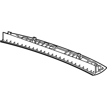 GM 84376897 Upper Gate Trim, Jet Black, Driver Side 84376897 GM Upper Gate Trim, Jet Black, Driver Side Illustration 1 of 1