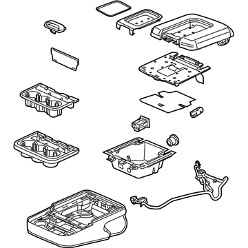 GM 84036812 Armrest Assembly 84036812 GM Armrest Assembly Illustration 1 of 1