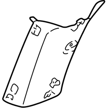10422090 GM Pillar Trim, Gray, Driver Side Illustration 1 of 1