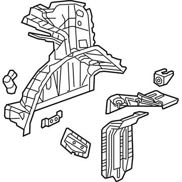 GM 23480614 Inner Wheelhouse, Rear Driver Side 23480614 GM Inner Wheelhouse, Rear Driver Side Illustration 1 of 1