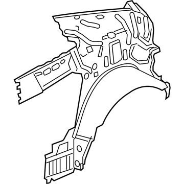 GM 23210800 Inner Quarter Panel, Rear Driver Side 23210800 GM Inner Quarter Panel, Rear Driver Side Illustration 1 of 1