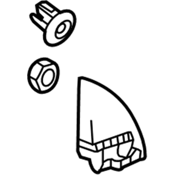 GM 23444936 Mirror Trim, Black, Front Upper Passenger Side 23444936 GM Mirror Trim, Black, Front Upper Passenger Side Illustration 1 of 1