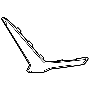GM 26547361 Molding-Front Bumper Fascia Upper *Exterior Brim 26547361 GM Molding-Front Bumper Fascia Upper *Exterior Brim Illustration 1 of 1
