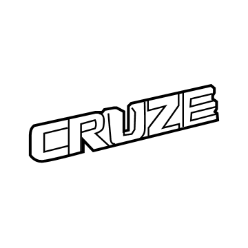 GM 23368275 Nameplate, Rear 23368275 GM Nameplate, Rear Illustration 1 of 1