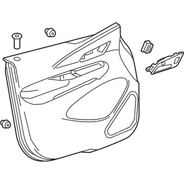 GM 42765222 Door Trim Panel, Black, Front Driver Side 42765222 GM Door Trim Panel, Black, Front Driver Side Illustration 1 of 1