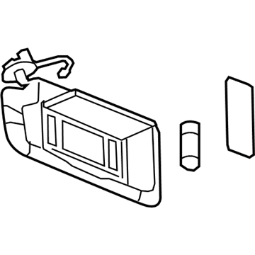 GM 13332167 Sunvisor, Titanium, Driver Side 13332167 GM Sunvisor, Titanium, Driver Side Illustration 1 of 1