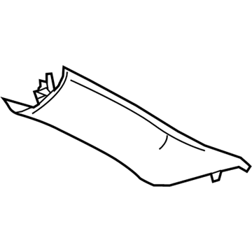 GM 84760760 Windshield Pillar Trim, Gray, Driver Side 84760760 GM Windshield Pillar Trim, Gray, Driver Side Illustration 1 of 1
