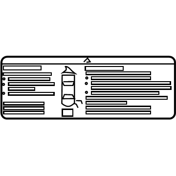 GM 22741757 Battery Label 22741757 GM Battery Label Illustration 1 of 1