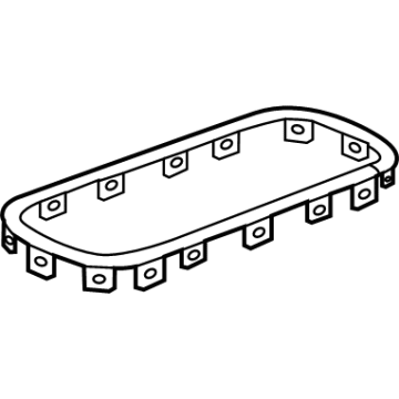 85557942 GM Trim Ring, Silver, Front Illustration 1 of 1