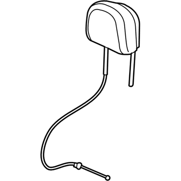 13489642 GM Headrest, Black, Front Illustration 1 of 1