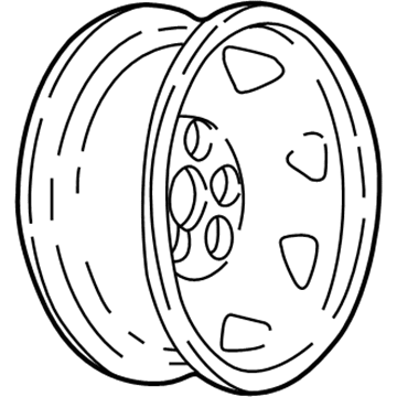 9593309 GM Wheel, Steel Illustration 1 of 1