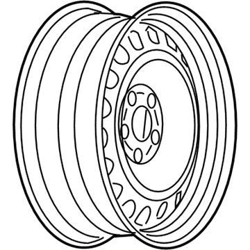 GM 9595086 Wheel, Steel 9595086 GM Wheel, Steel Illustration 1 of 1