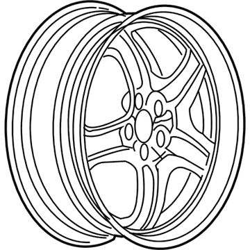 9597622 GM Wheel, Steel Illustration 1 of 1