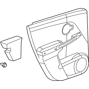 GM 15237736 Door Trim Panel, Rear Driver Side 15237736 GM Door Trim Panel, Rear Driver Side Illustration 1 of 1