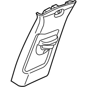 86592179 GM Upper Center Pillar Trim, Jet Black, Passenger Side Illustration 1 of 1