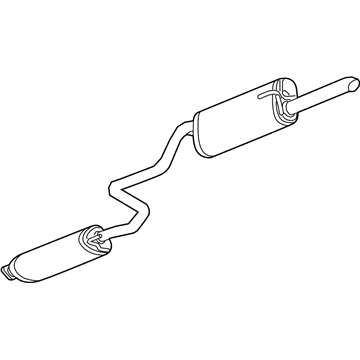 GM 42466210 Muffler W/Tpipe 42466210 GM Muffler W/Tpipe Illustration 1 of 1