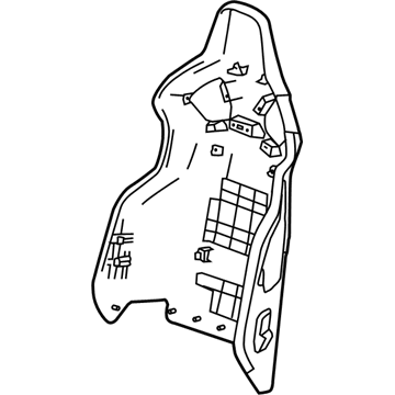 84010081 GM Seat Back Panel, Black; Blue, Front Illustration 1 of 1