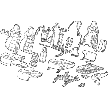 GM 23266108 Seat Assembly, Black 23266108 GM Seat Assembly, Black Illustration 1 of 1