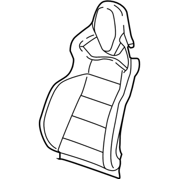 GM 22996148 Seat Back Cover, Gray, Front 22996148 GM Seat Back Cover, Gray, Front Illustration 1 of 1
