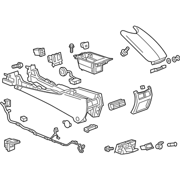 GM 23224955 Console Assembly, Black; Red 23224955 GM Console Assembly, Black; Red Illustration 1 of 1