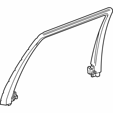 GM 84225777 Window Molding, Rear Driver Side 84225777 GM Window Molding, Rear Driver Side Illustration 1 of 1
