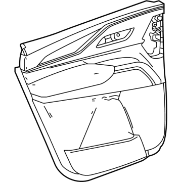 GM 84792559 Door Trim Panel, Black, Rear Passenger Side 84792559 GM Door Trim Panel, Black, Rear Passenger Side Illustration 1 of 1